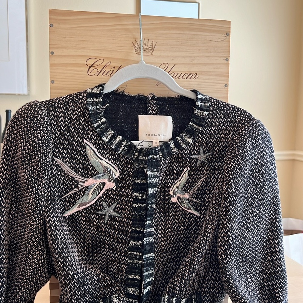 Ooh la la your way with this French-inspired tweed Rebecca Taylor jacket. Fun!